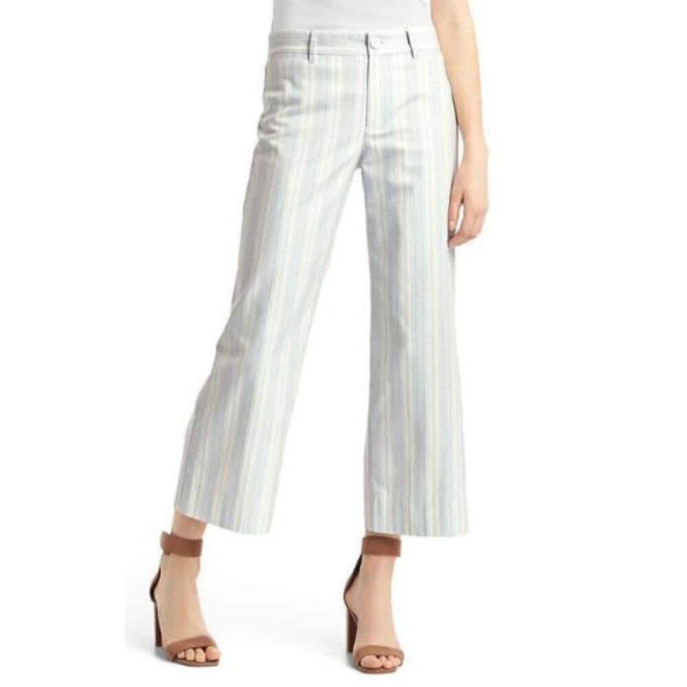 GAP Womens 4 Wide Leg Crop Stripes Culottes Pant